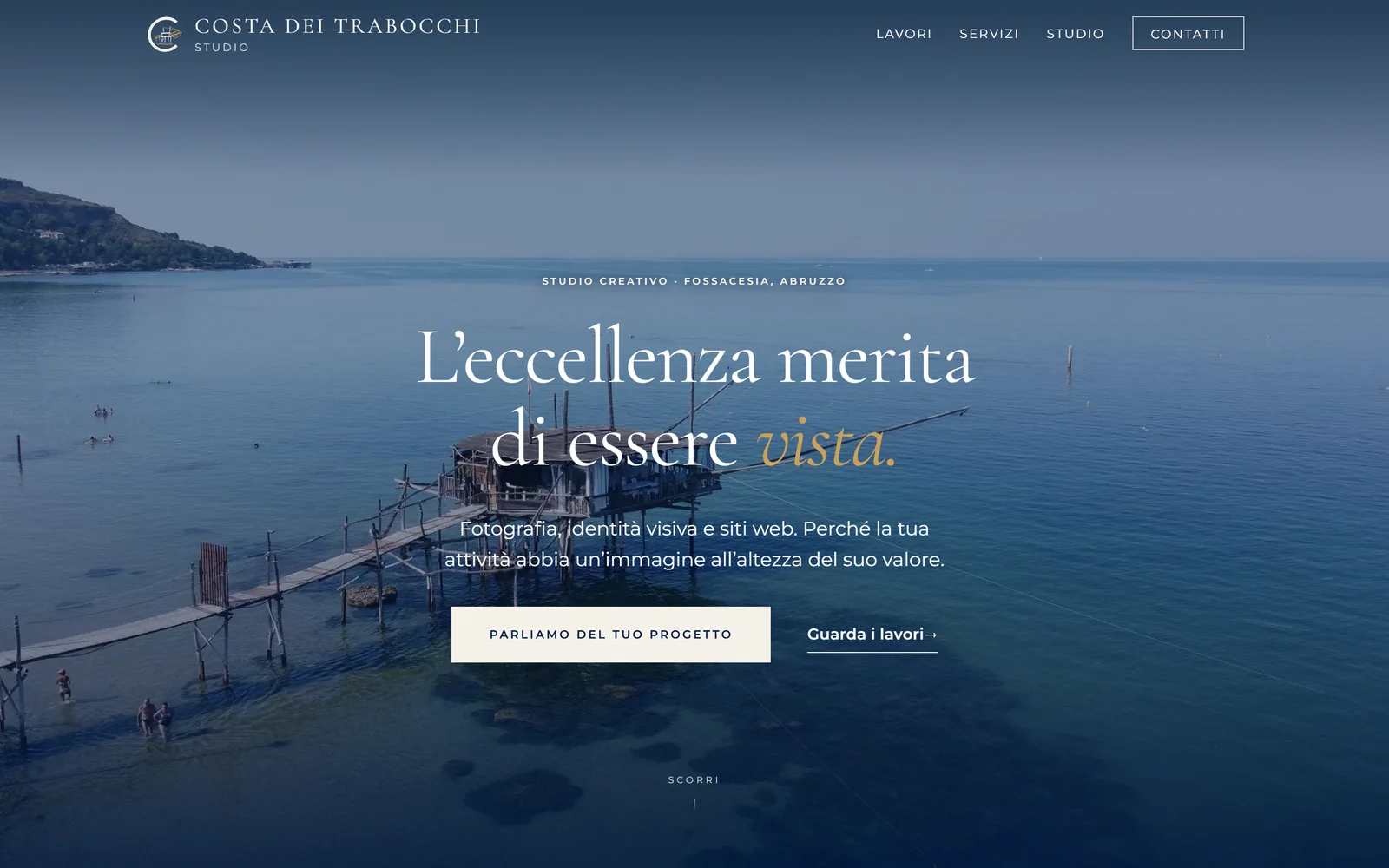 La home di Costa dei Trabocchi Studio